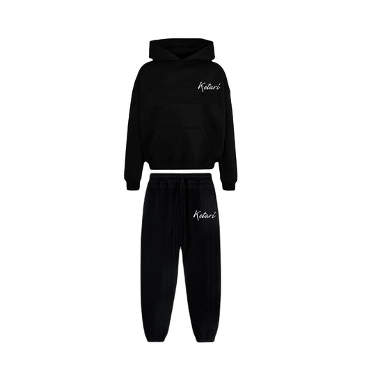 Black KETARI Trackie tracksuit for men, premium streetwear with a comfortable fit 